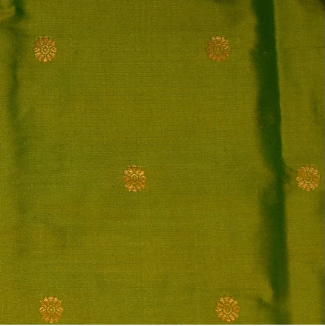 Ilkal Gadwal Silk Paithani Pallu Rama Green Saree Jai Boarder with Blouse