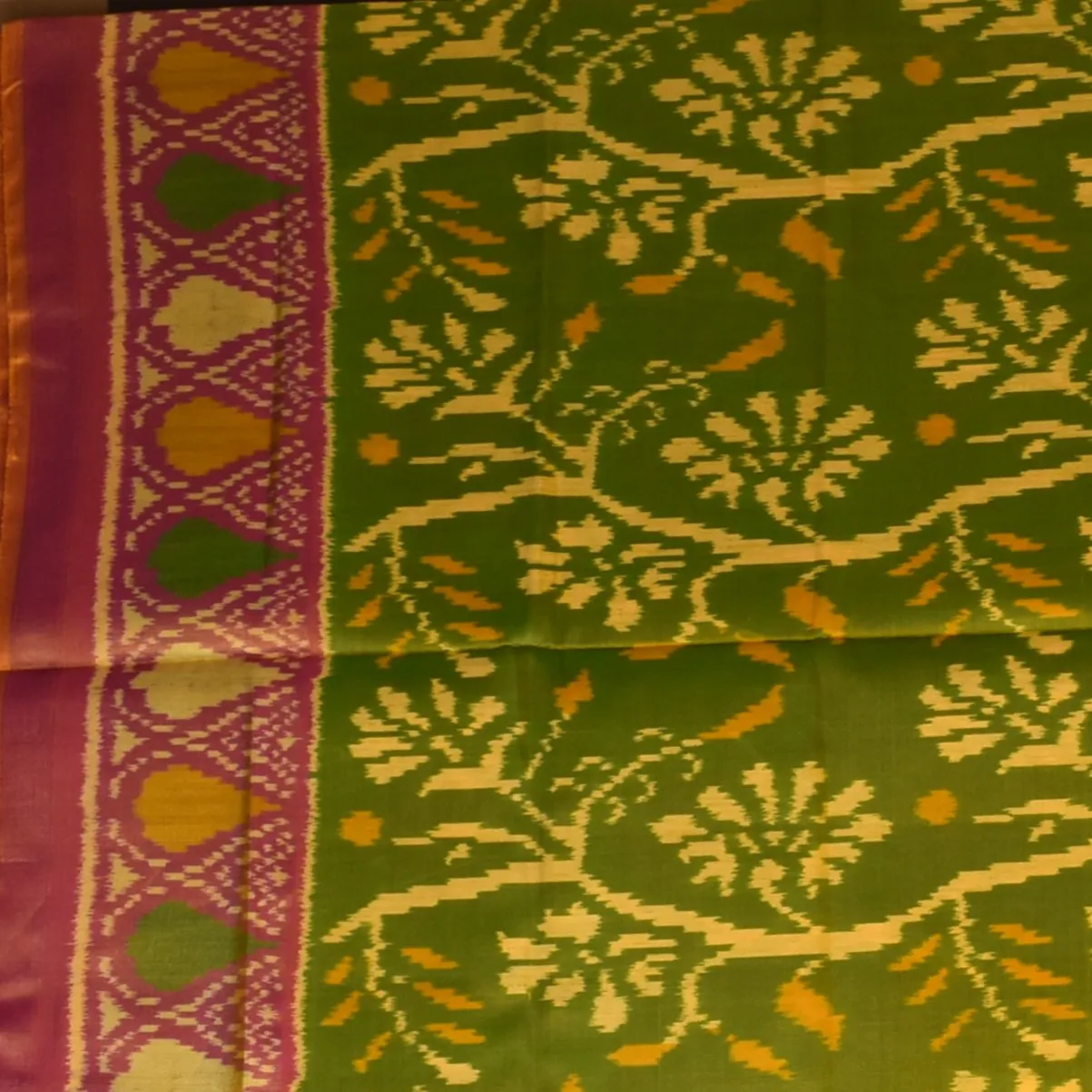 Rajkot Patola Chestnut Saree with Blouse