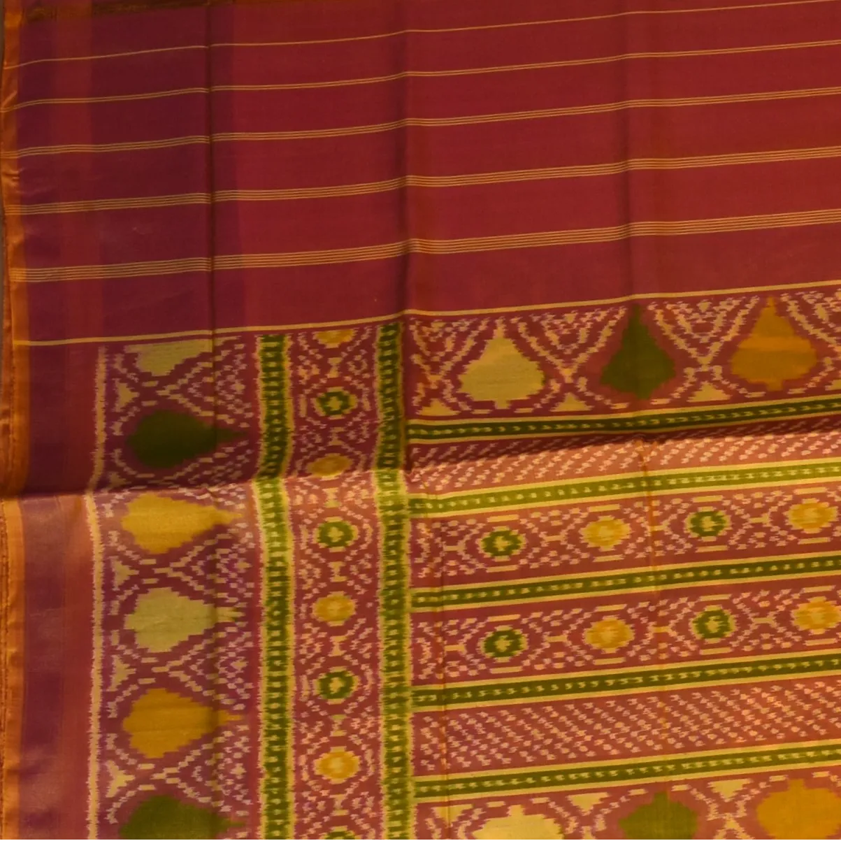 Rajkot Patola Chestnut Saree with Blouse