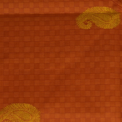 Kanchipuram Silk Burnt Orange Saree with Blouse