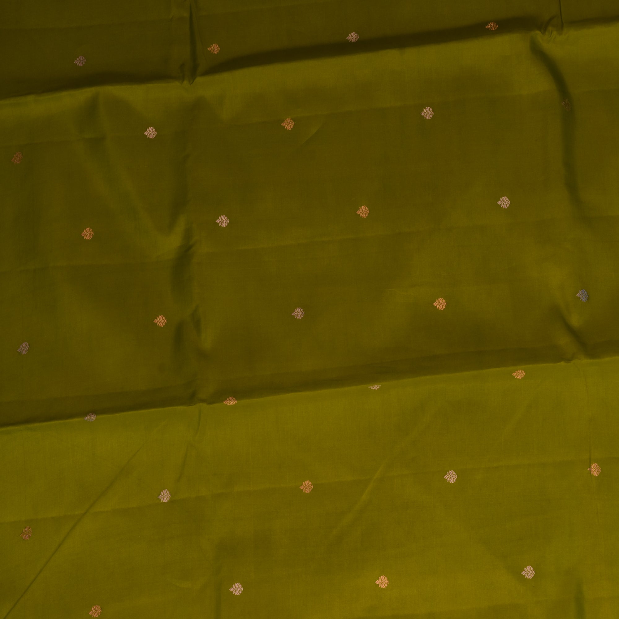 Benarasi pure kathan silk lime green saree with jari work