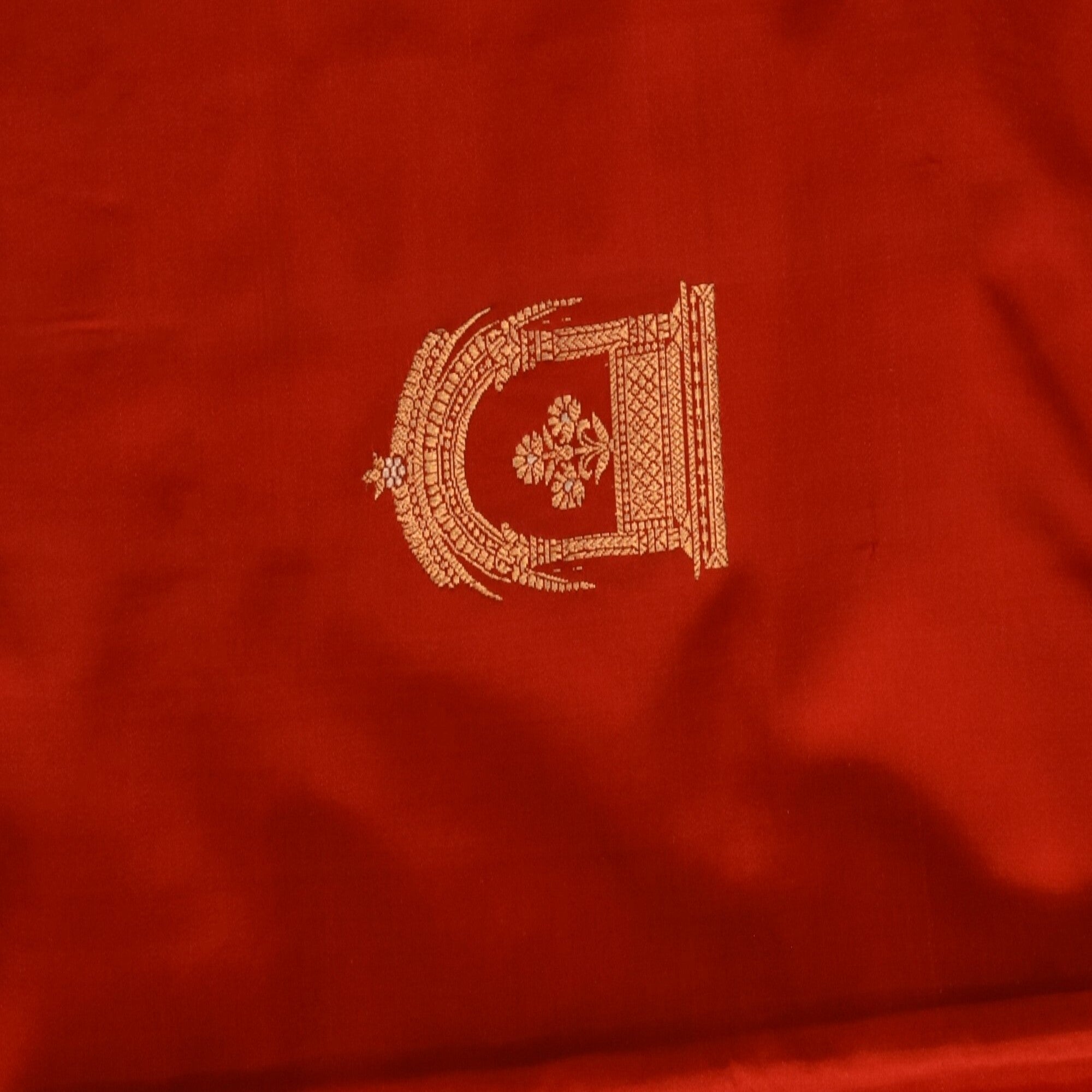 Benarasi pure silk red saree with jari work