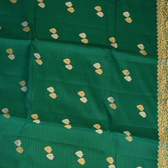Benarasi pure silk green saree with jari work boarder