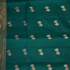 Benarasi pure silk green saree with jari work boarder