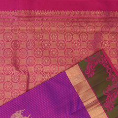 Kanchipuram Silk Magenta Saree with Blouse