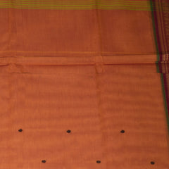 Kanchi Cotton Orange saree with thread boarder