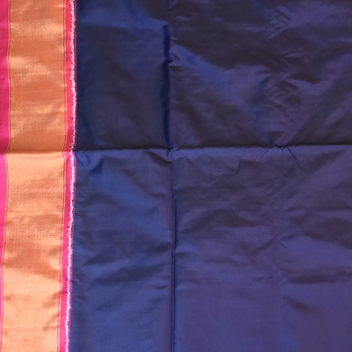 Pochampally ikkat Charcoal Purple Saree with Blouse