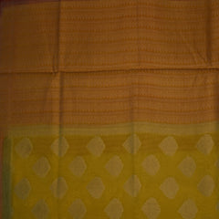 Benarasi rang kart cora cotton light yellow saree with jari boarder