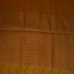Benarasi rang kart cora cotton mustard yellow mix saree with jari work boarder