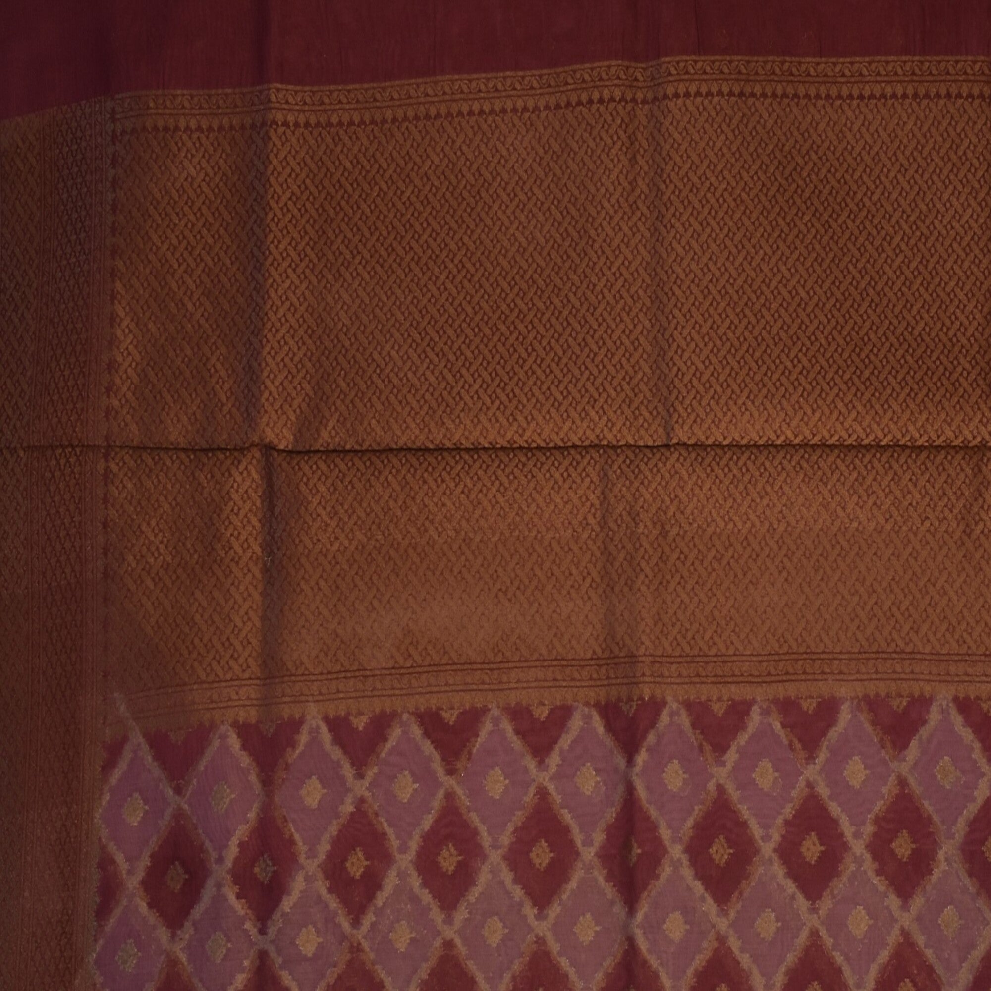 Benarasi rang kart cora cotton pink mix saree with jari work