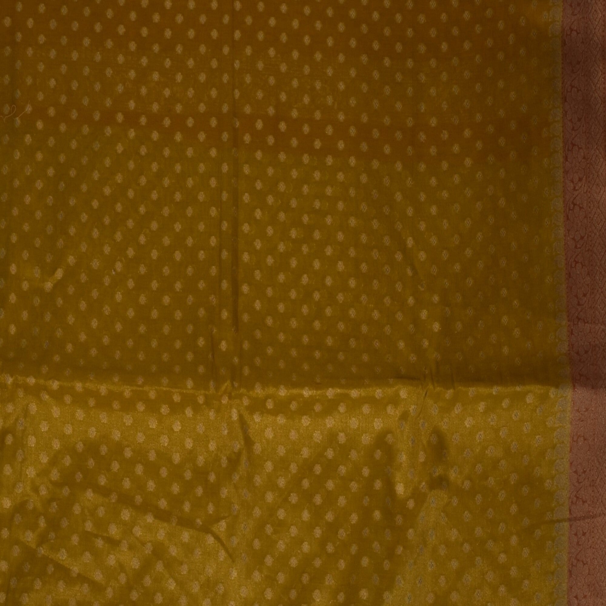 Benarasi cora cotton tissue lemon yellow saree with jari work