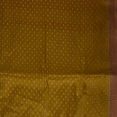 Benarasi cora cotton tissue lemon yellow saree with jari work