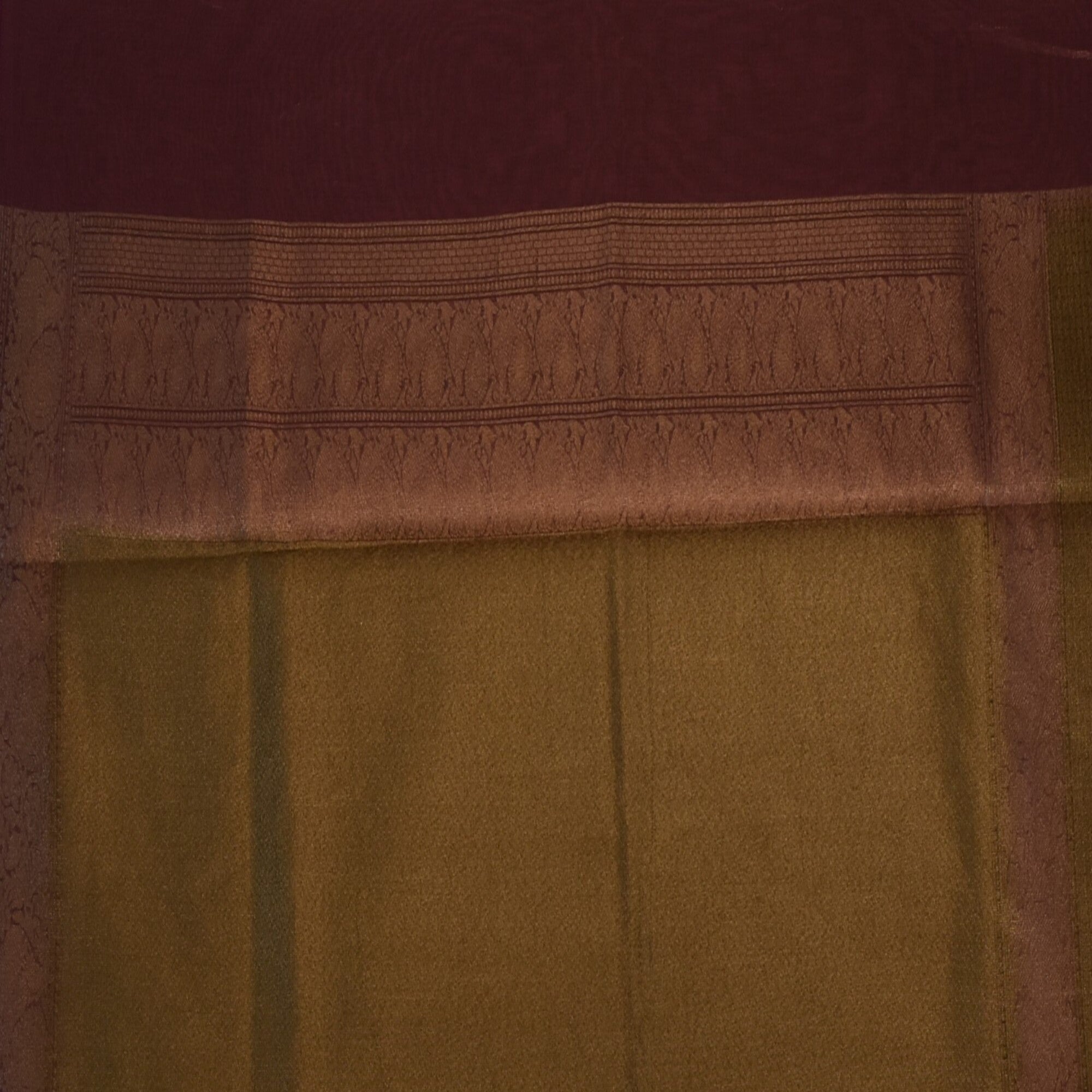 Benarasi cora tissue silk green saree with mauve jari boarder