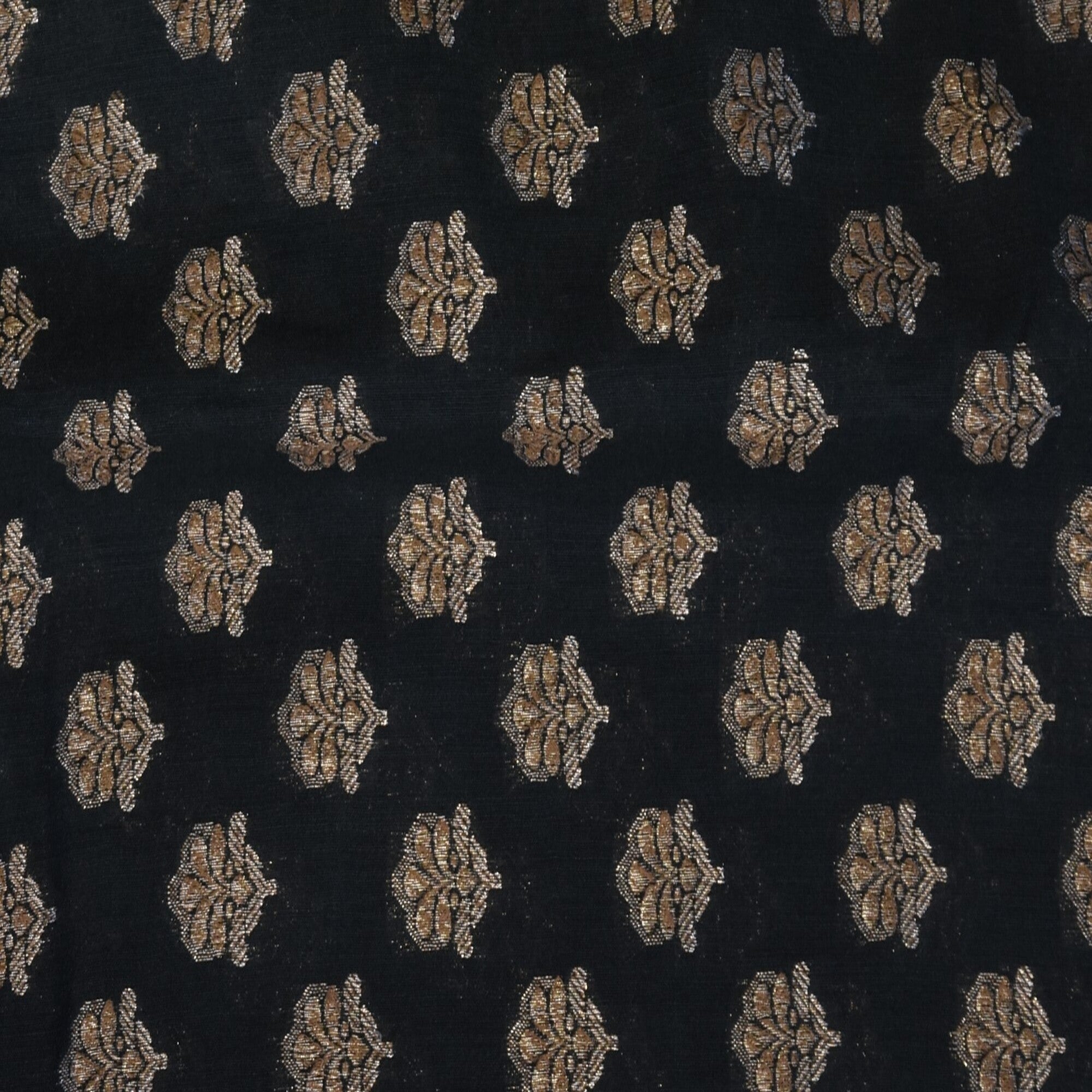 Benarasi monga silk gray black saree with jari work boarder