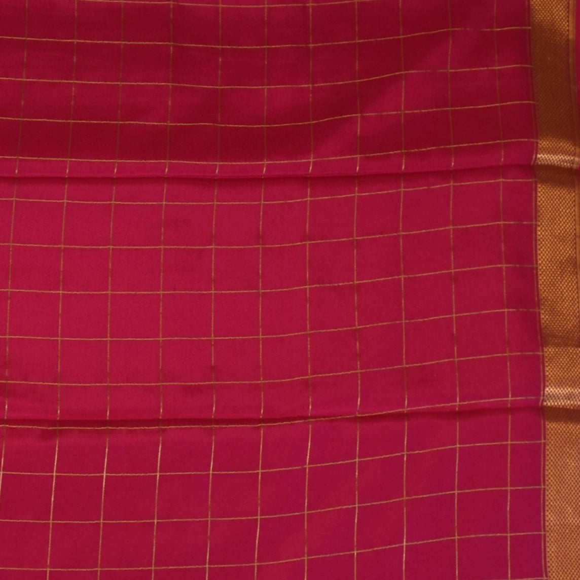 Mysore Crepe Silk Raspberry Pink Saree