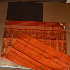 Pochampally ikkat Poppy Red Saree with Blouse