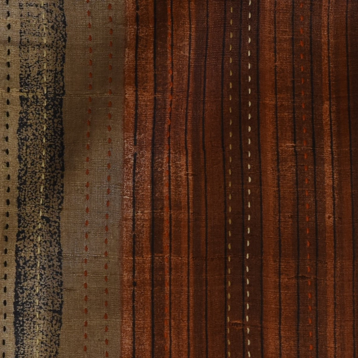 Tussar Silk Cinnamon Brown Saree with Blouse