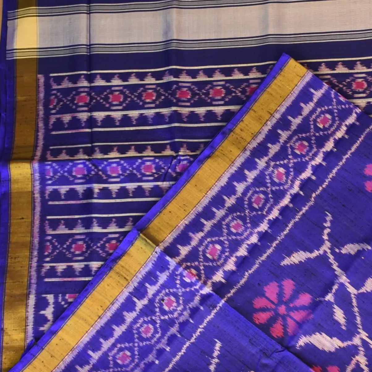 Rajkot Patola Indigo Saree with Blouse