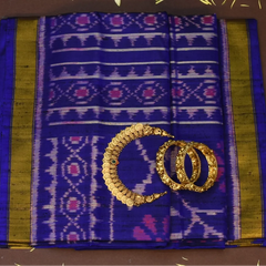 Rajkot Patola Indigo Saree with Blouse