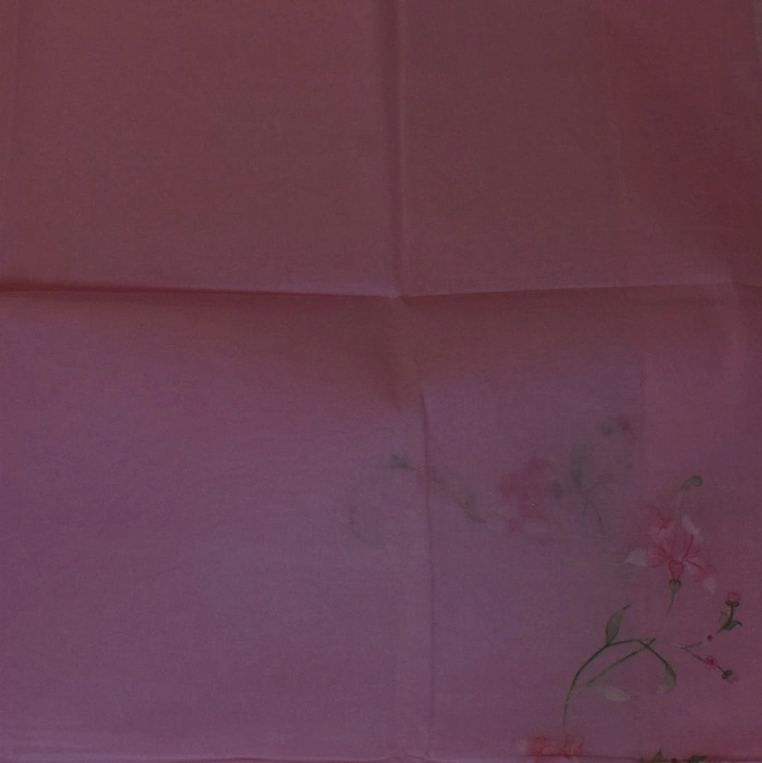 Muted Mauve Organdy Saree for a Graceful Aura