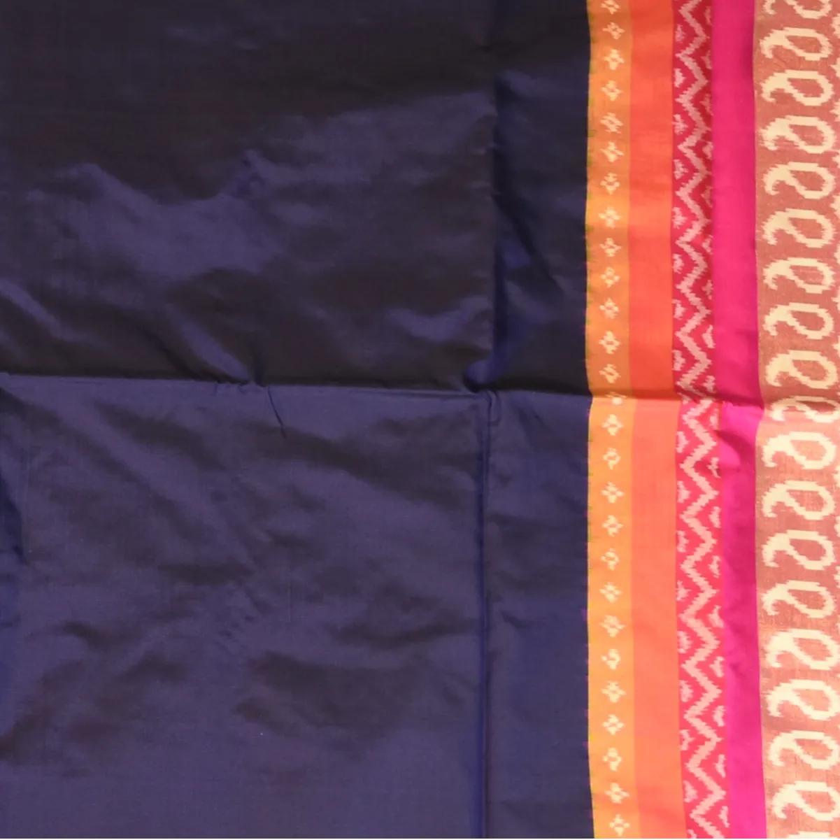 Pochampally ikkat Slate Blue Saree with Blouse