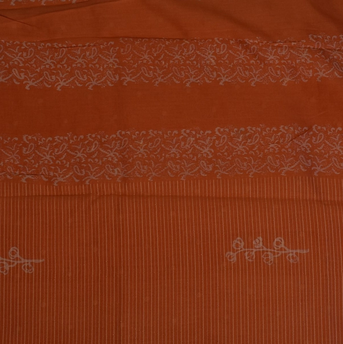 Tussar Soft Burnt Sienna Saree with Blouse