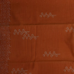 Tussar Soft Burnt Sienna Saree with Blouse