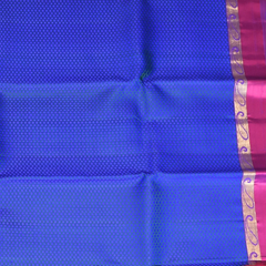 Kanchipuram Silk Royal Blue Saree with Blouse