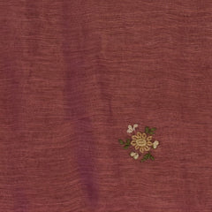 Tussar Silk Dusty Rose Saree with Blouse