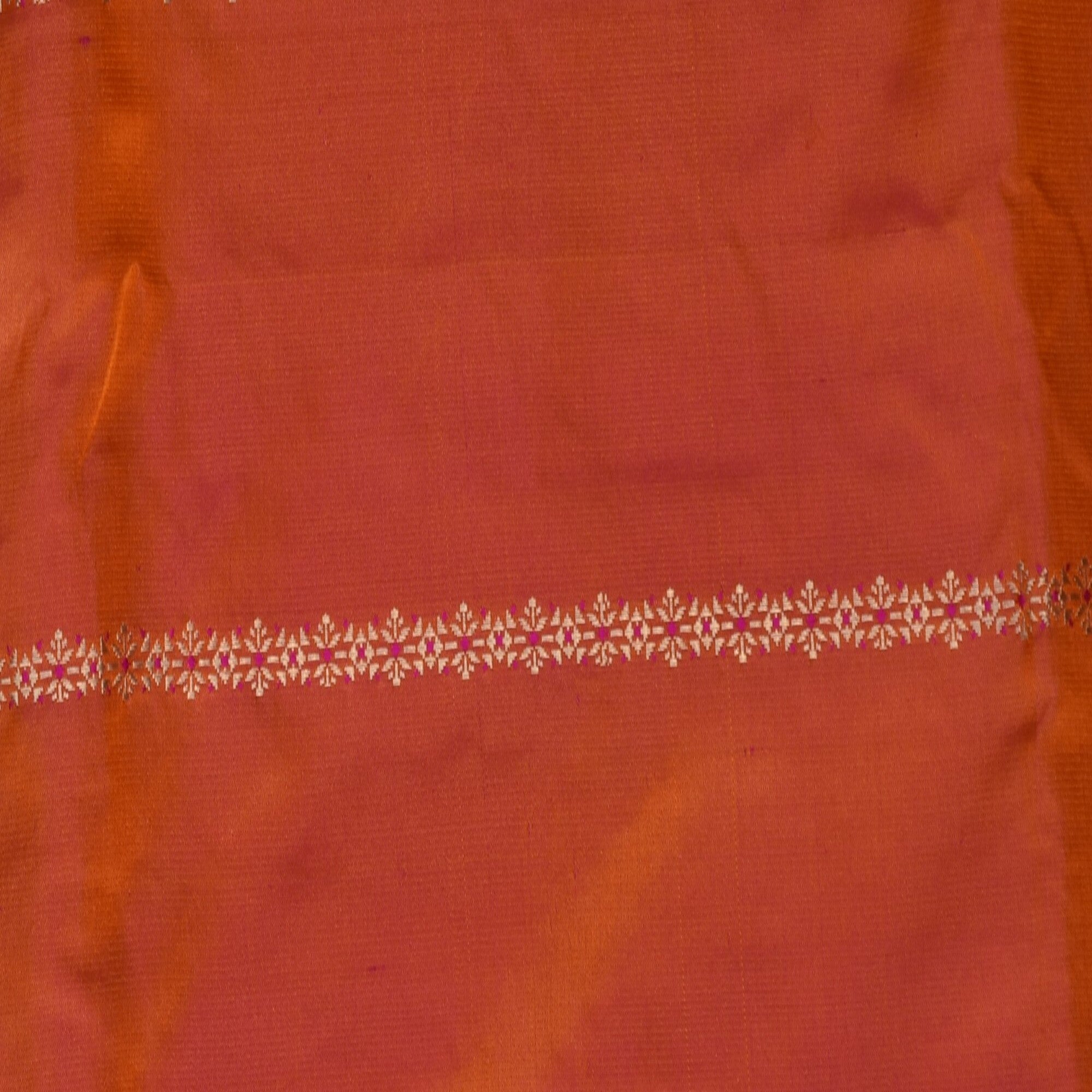 Benarasi pure silk orange & pink saree with jari work