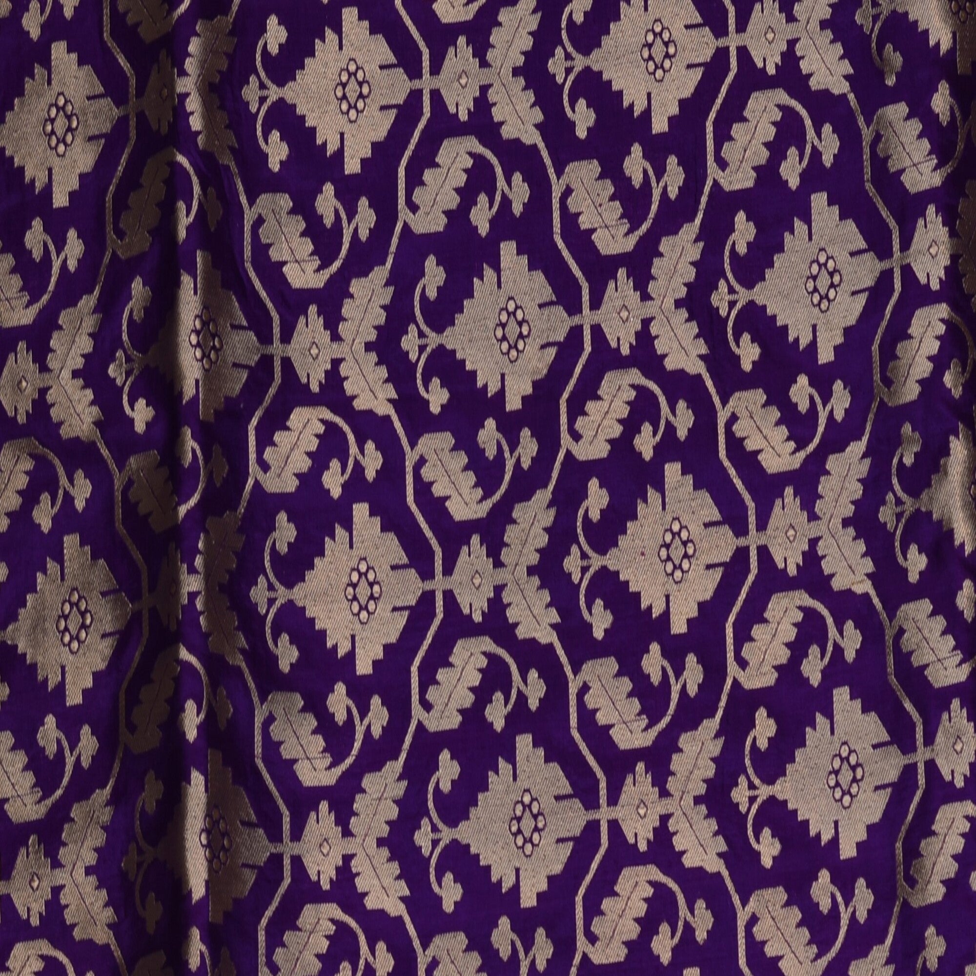 Benarasi pure silk violet saree with jari work
