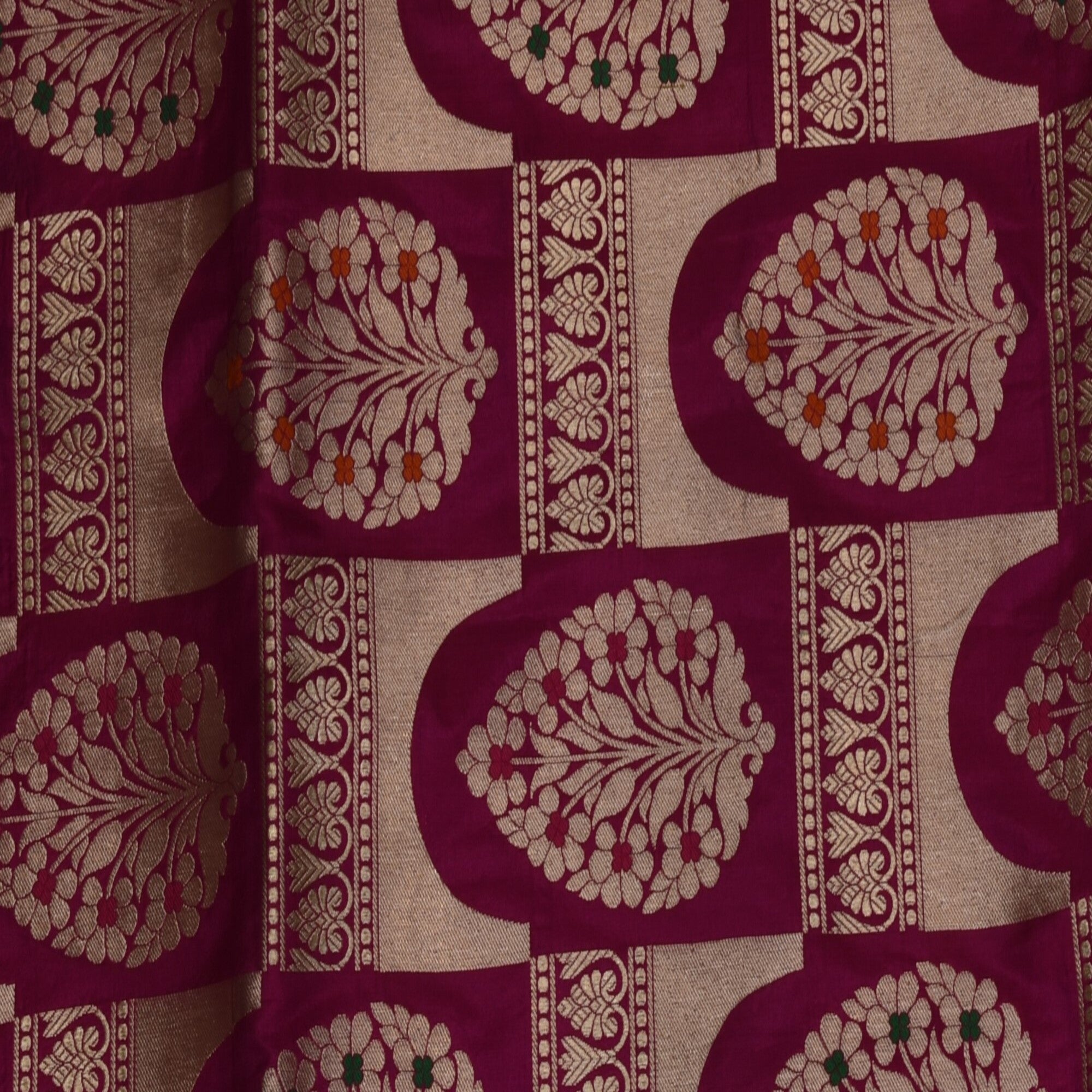 Benarasi pure silk deep pink saree with full jari work
