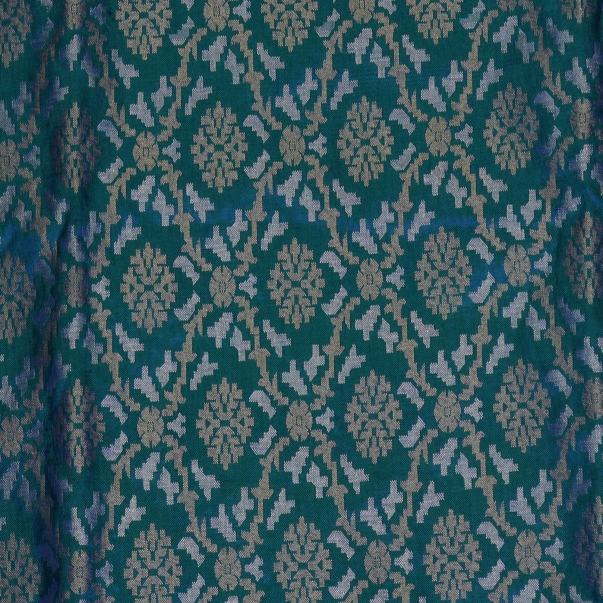 Benarasi pure silk turquoise blue saree with jari work