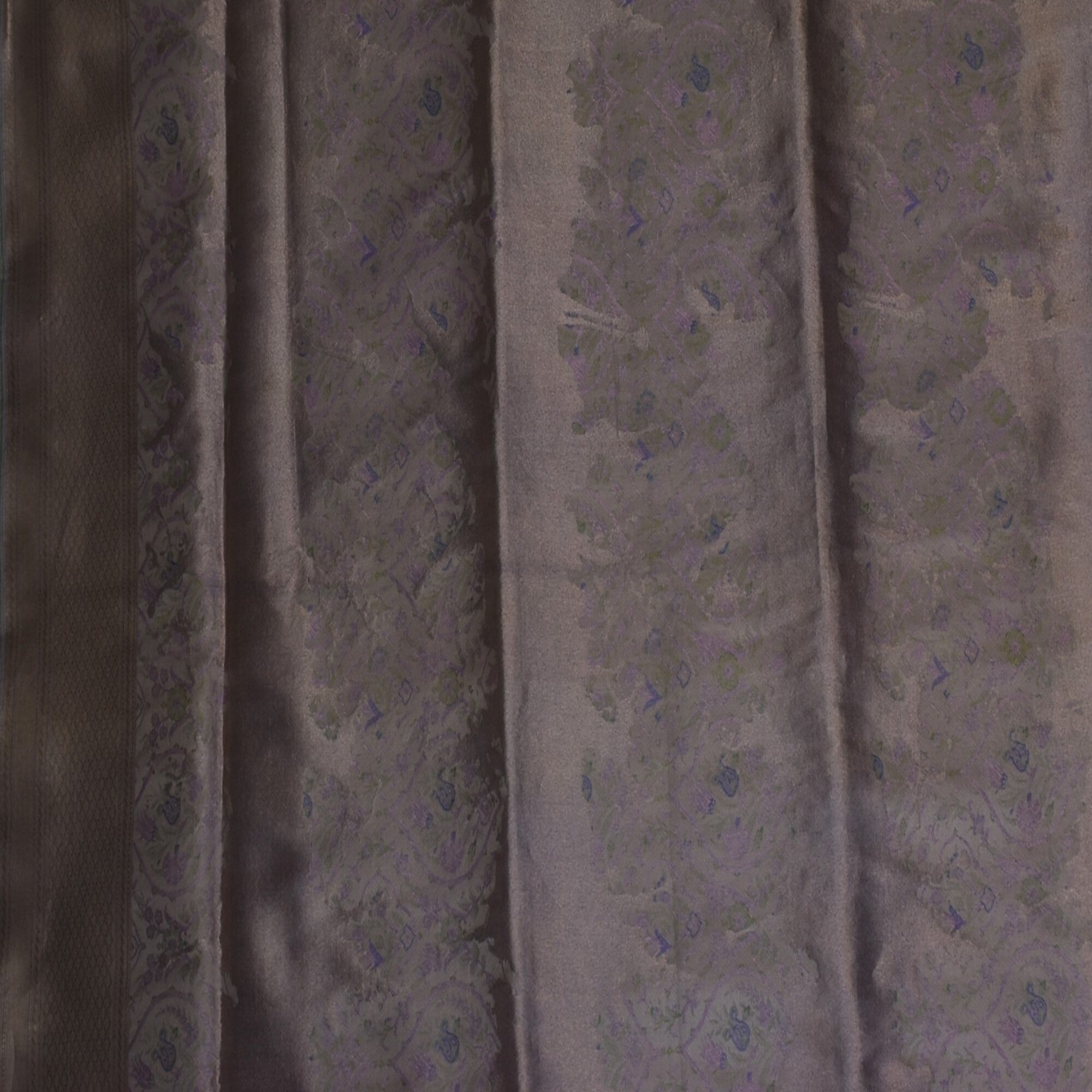 Benarasi pure silk peach puff color saree with jari boarder
