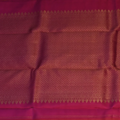 Kanchipuram Silk Terra Cotta Saree with Blouse