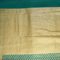 Benarasi khadi silk 2916 rs.13200 bottle green saree with jari boarder