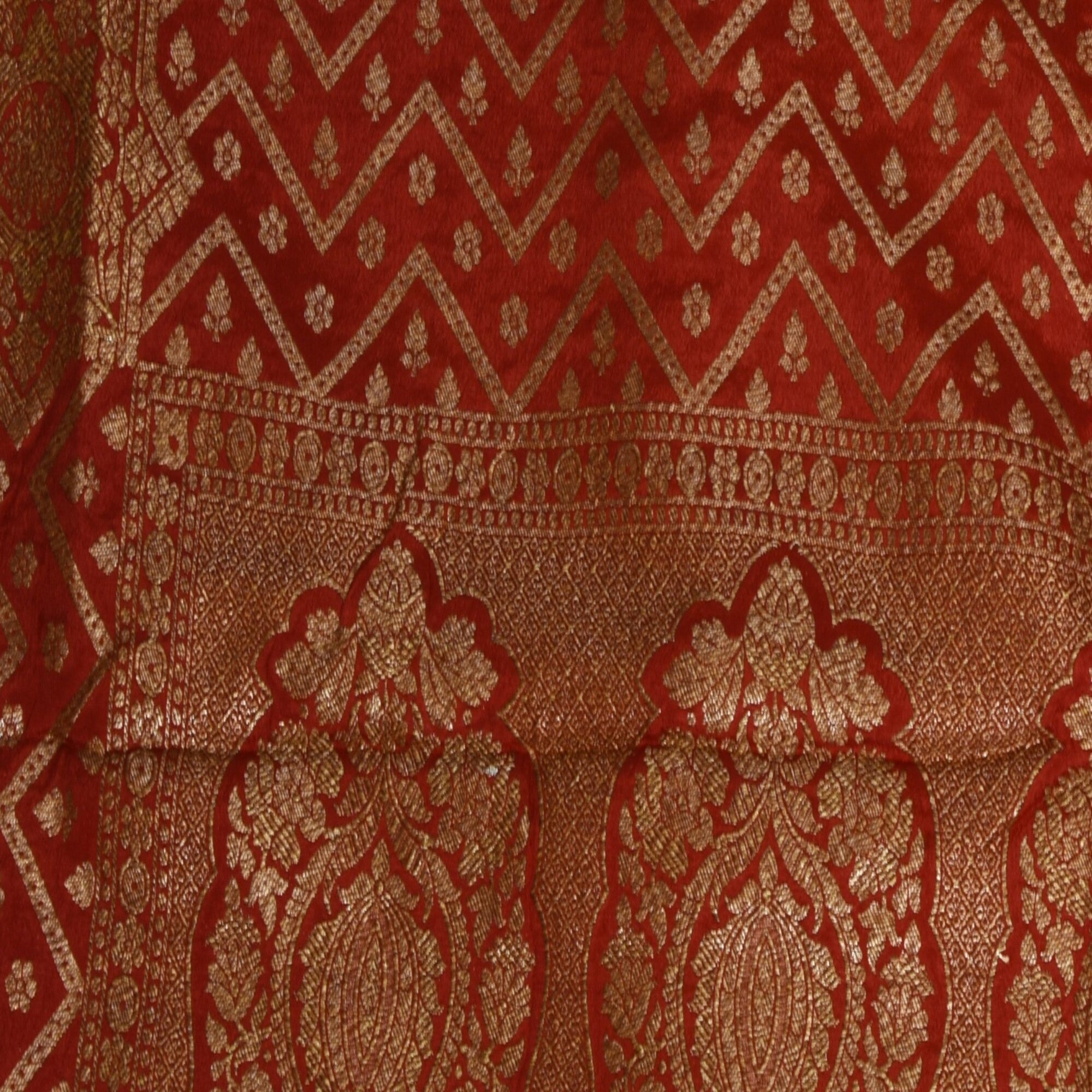 Benarasi crepe silk pink & red mix saree with jari boader