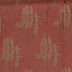 Benarasi rangkart chanderi silk light coral color saree with jari boarder