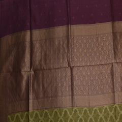 Benarasi rangkart chanderi silk lemon chiffon saree with pink jari boarder