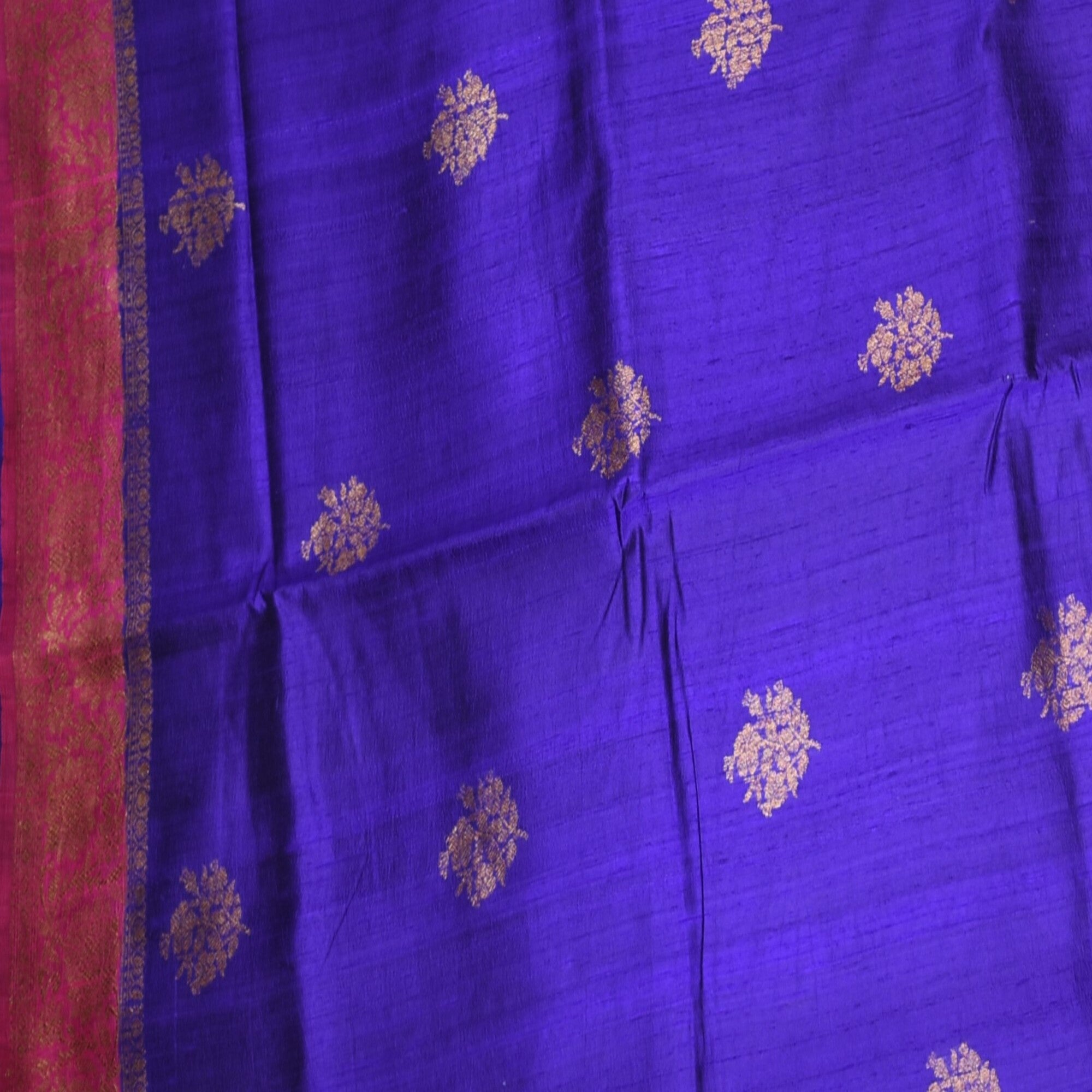 Benarasi tussur silk purple saree with pink jari boarder