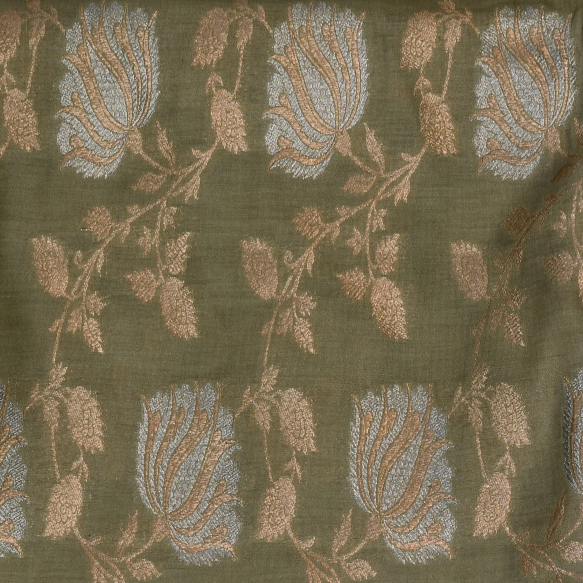 Benarasi pure silk dark sea green saree with jari boarder