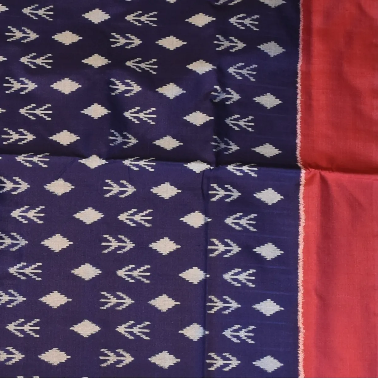 Pochampally ikkat Ebony, Dark Blue Saree with Blouse