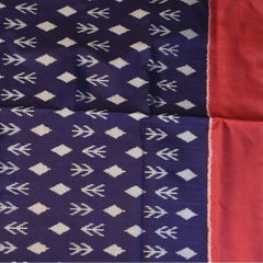 Pochampally ikkat Ebony, Dark Blue Saree with Blouse