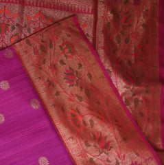 Banarasi Pink Saree Paithani Boarder with Blouse