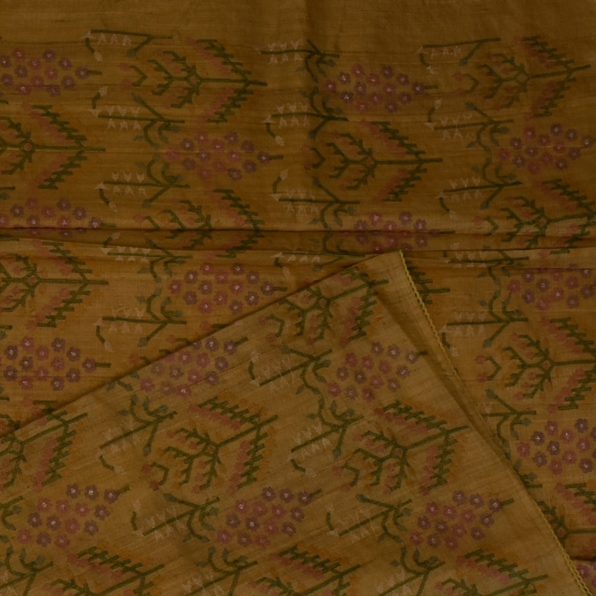 Tussar Silk Caramel Bronze Saree with Blouse