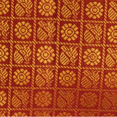 Kanchipuram Silk Burnt Orange Saree with Blouse