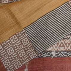 organza silk half white saree with orange boarder