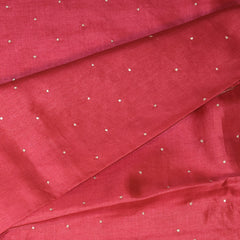 Pure Tussar Rani pink saree with thread work boarder