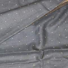 Pure Tussar Navy Blue saree embroidery work boarder