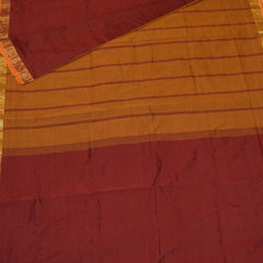 Semi silk cotton maroon saree with jari boarder